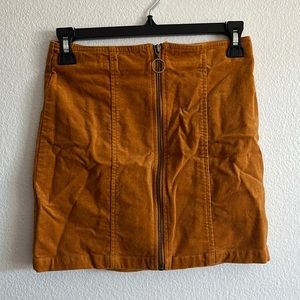 corduroy mustard yellow skirt, size: S (24” in)
